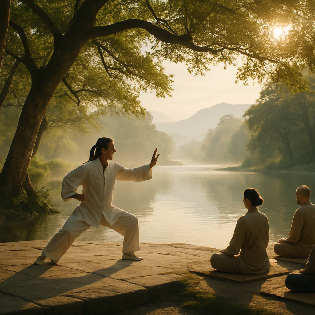 Serene landscape depicting Taoism’s core teachings and balance
